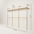 KIM DOUBLE 3 OAK – 3 top shelves | gold