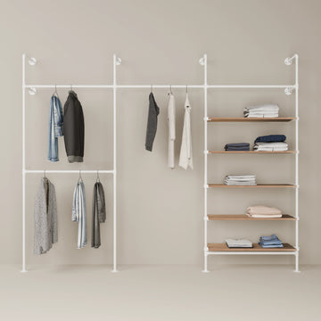 KIM DOUBLE 3 OAK – 5 rafturi | alb