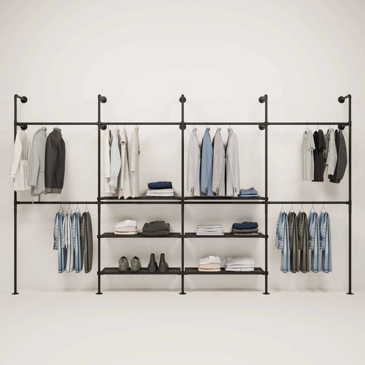 KIM DOUBLE 4 METAL – 6 shelves in the centre