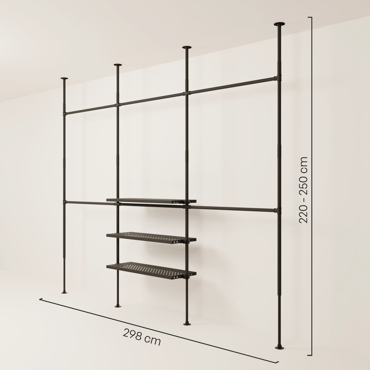 LOFT 3 METAL – 3 estantes abajo