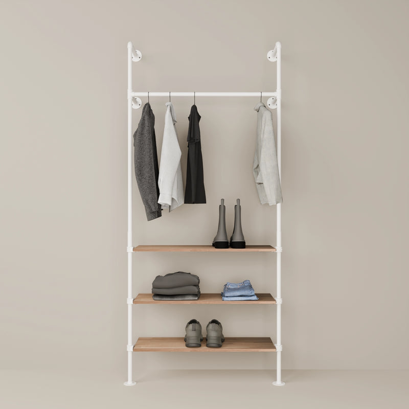 KIM 1 OAK – 3 shelves | white