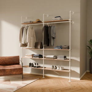 KIM 2 OAK – 8 shelves | white
