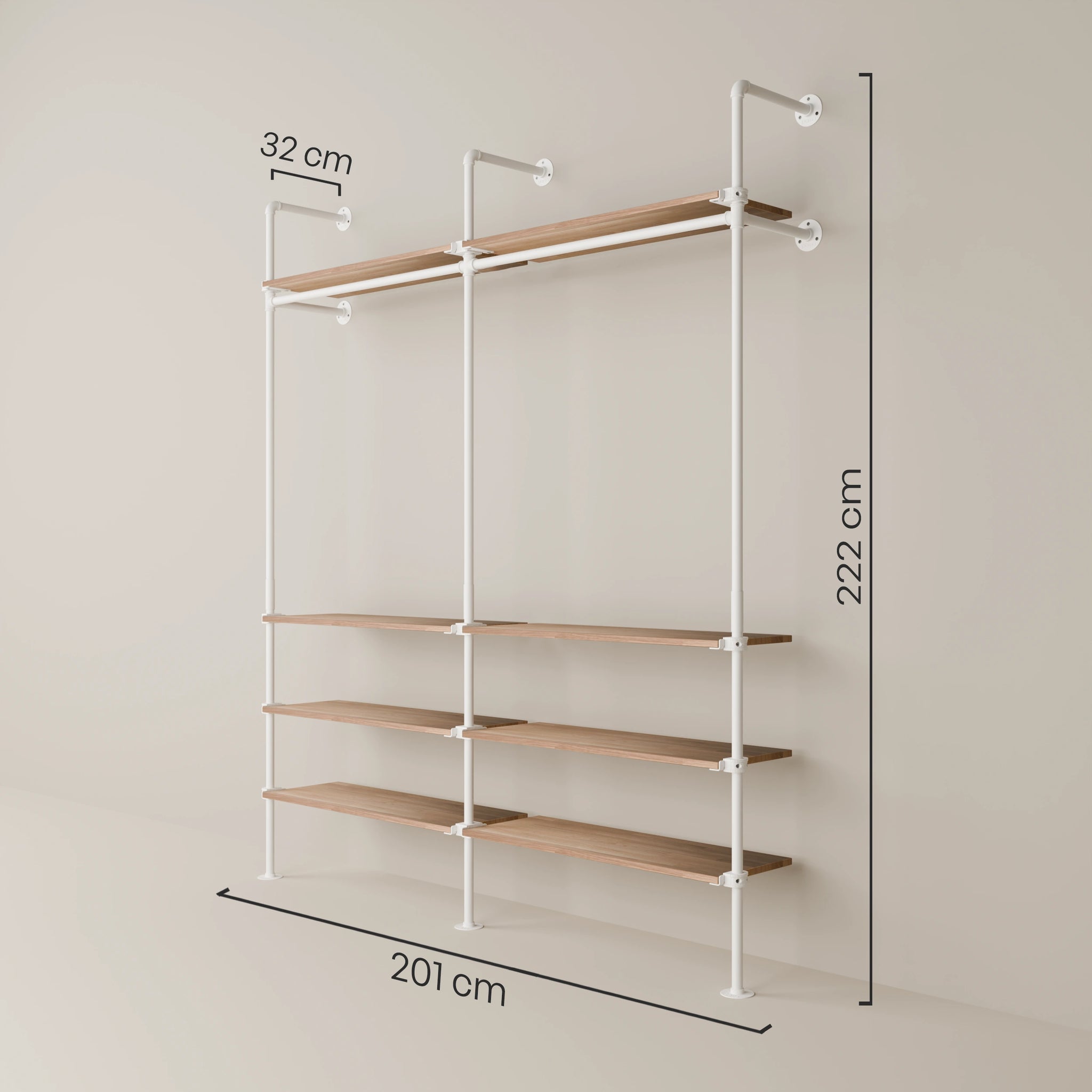 KIM 2 OAK – 8 rafturi | alb