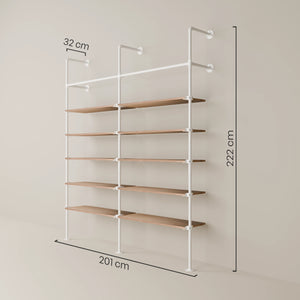 KIM 2 OAK – 10 rafturi | alb