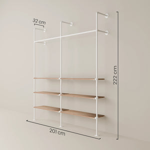 KIM 2 OAK – 6 rafturi | alb