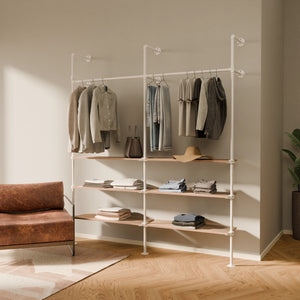 KIM 2 OAK – 6 shelves | white