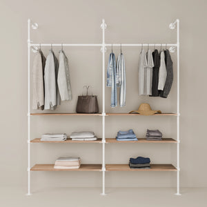 KIM 2 OAK – 6 shelves | white
