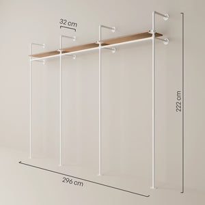 KIM 3 OAK – 3 top shelves | white