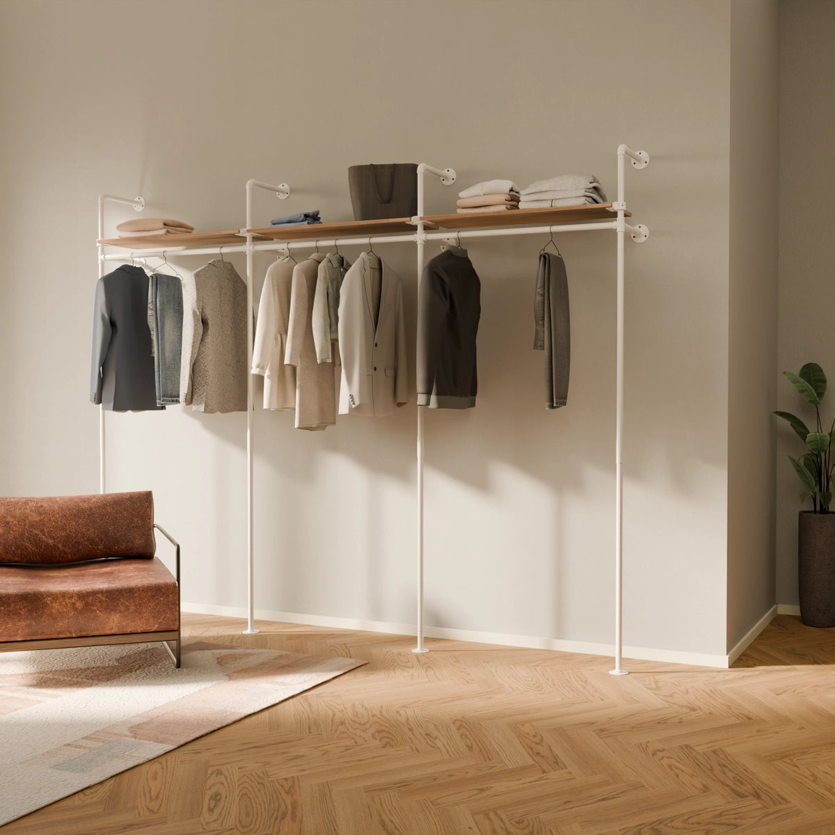 KIM 3 OAK – 3 top shelves | white