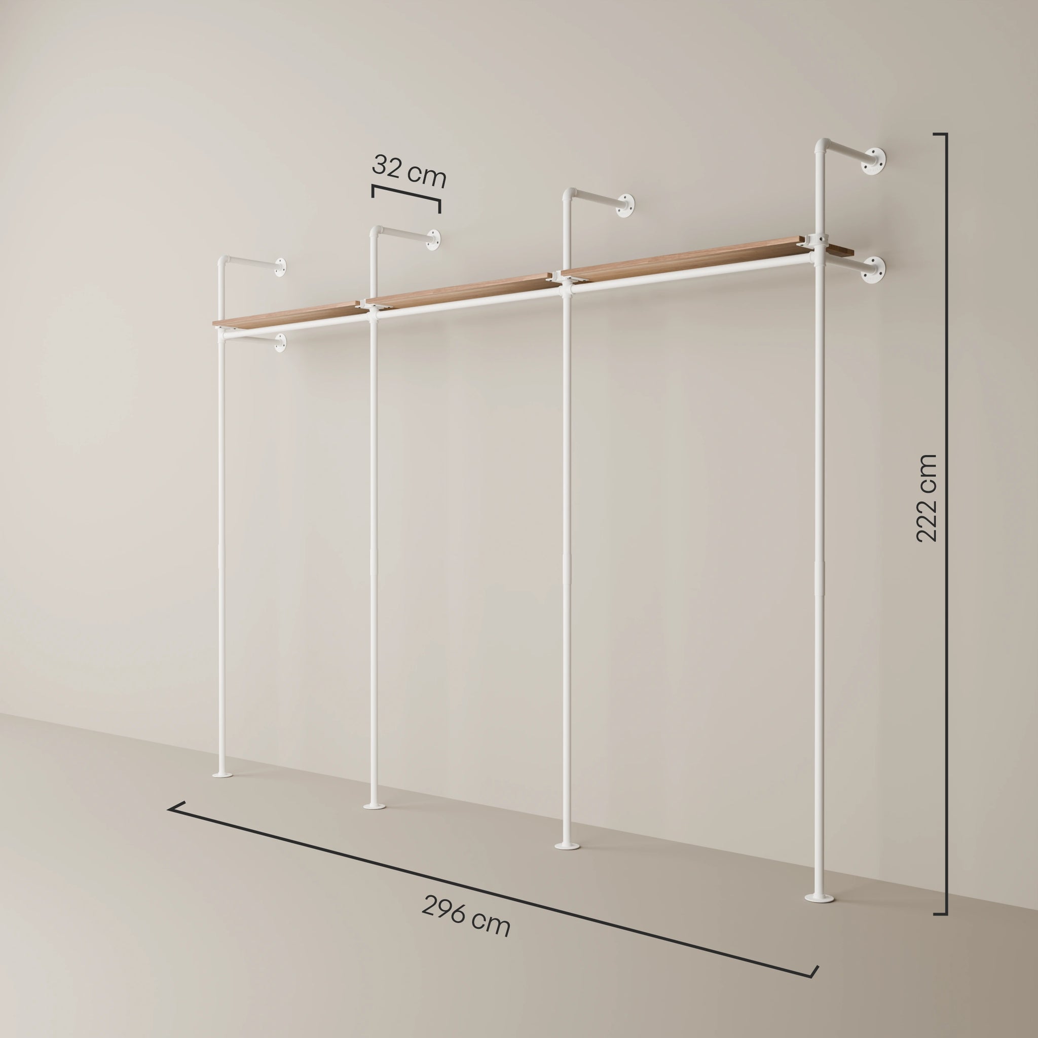 KIM 3 OAK – 3 rafturi superioare | alb