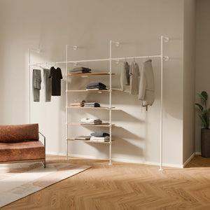 KIM 3 OAK – 5 shelves | white