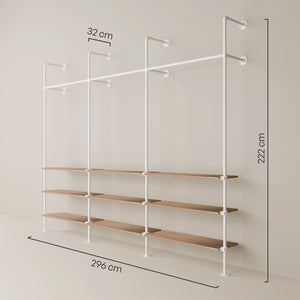 KIM 3 OAK – 9 shelves | white