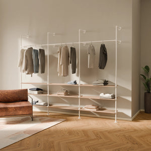 KIM 3 OAK – 9 shelves | white