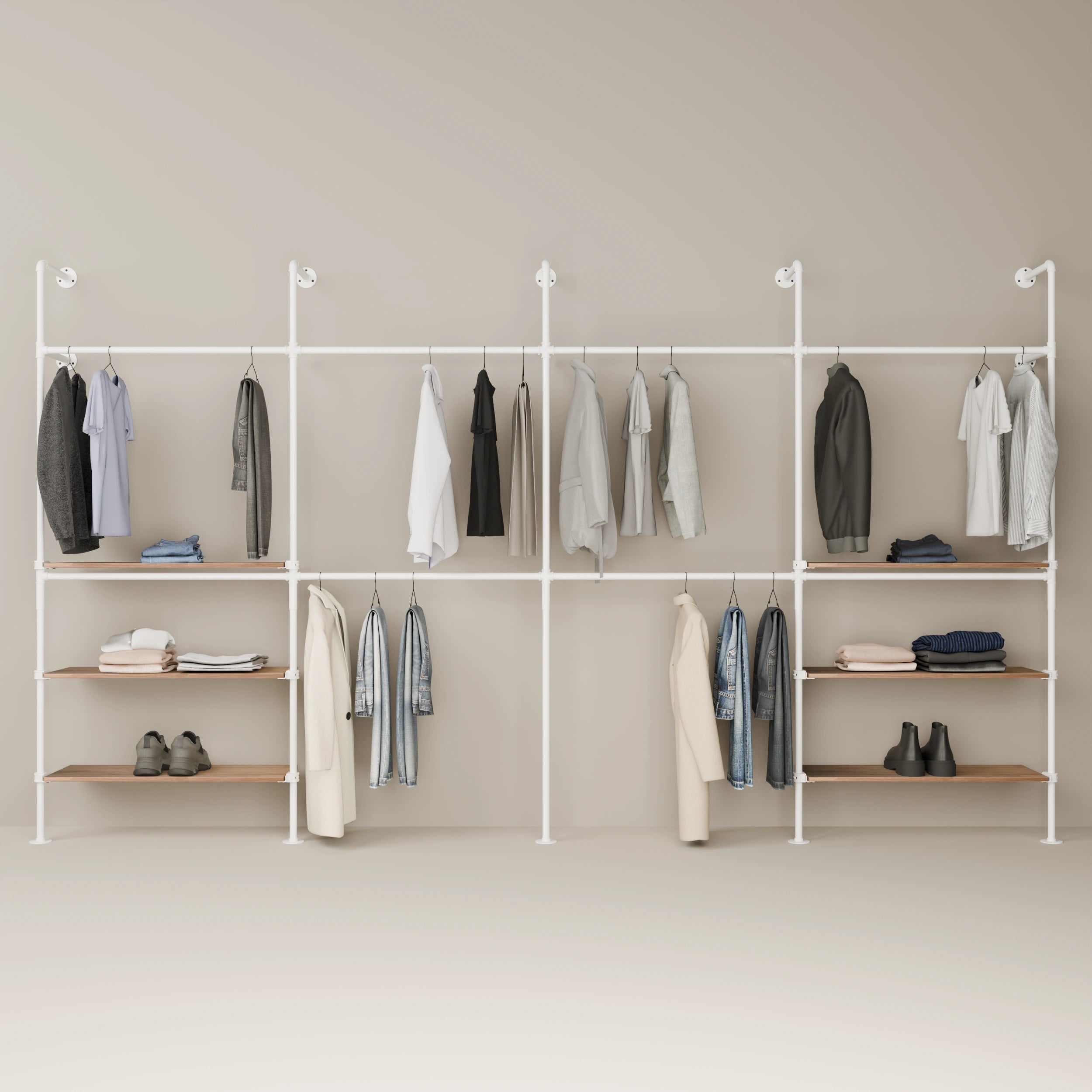 KIM DOUBLE 4 OAK – 6 rafturi | alb