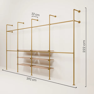 KIM DOUBLE 4 OAK – 6 rafturi în centru | aur