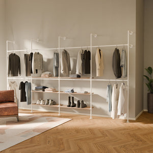 KIM DOUBLE 4 OAK – 6 rafturi în centru | alb