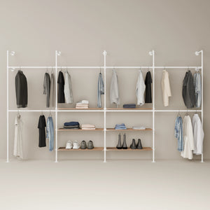 KIM DOUBLE 4 OAK – 6 rafturi în centru | alb
