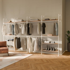 KIM DOUBLE 4 OAK – 10 rafturi superioare | alb