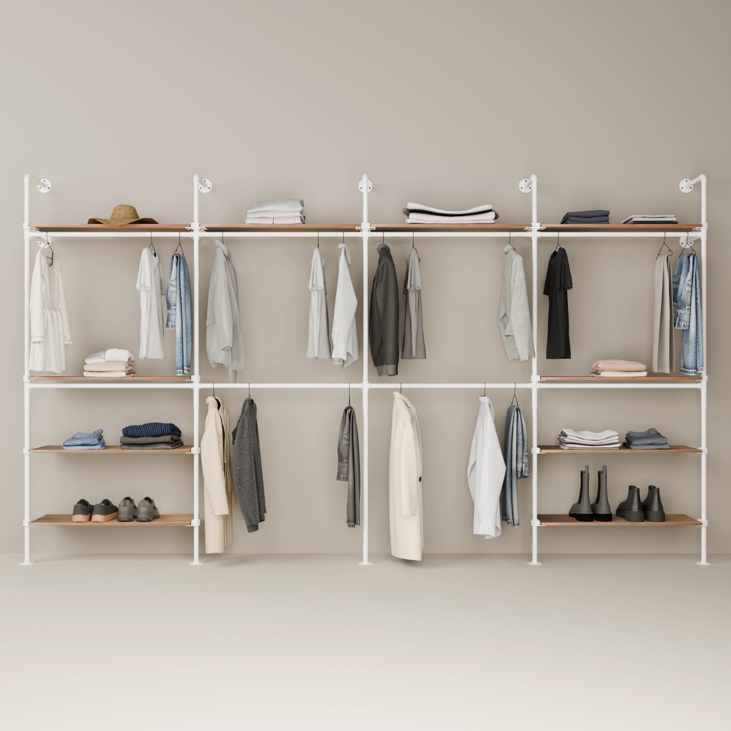 KIM DOUBLE 4 OAK – 10 rafturi superioare | alb