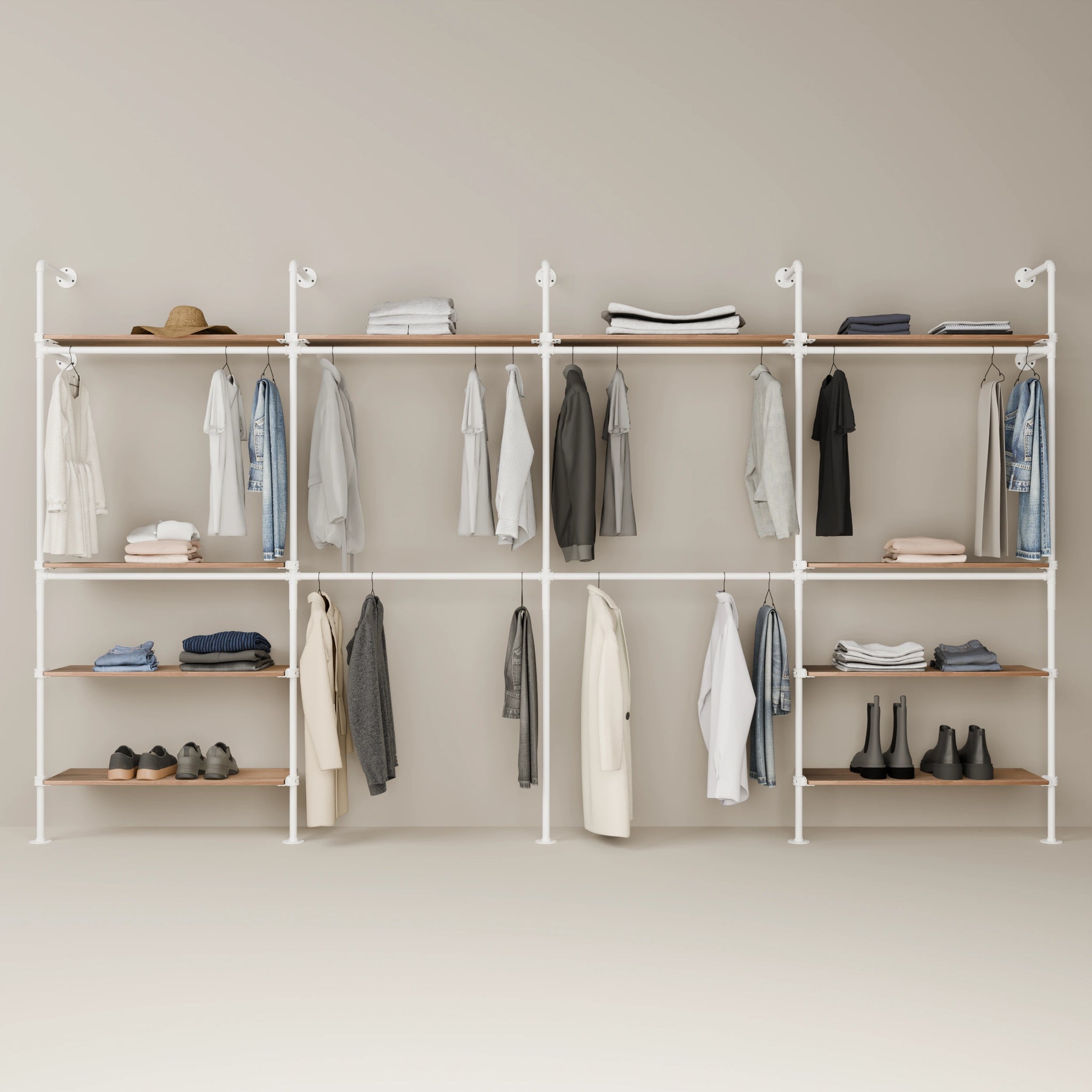 KIM DOUBLE 4 OAK – 10 rafturi superioare | alb