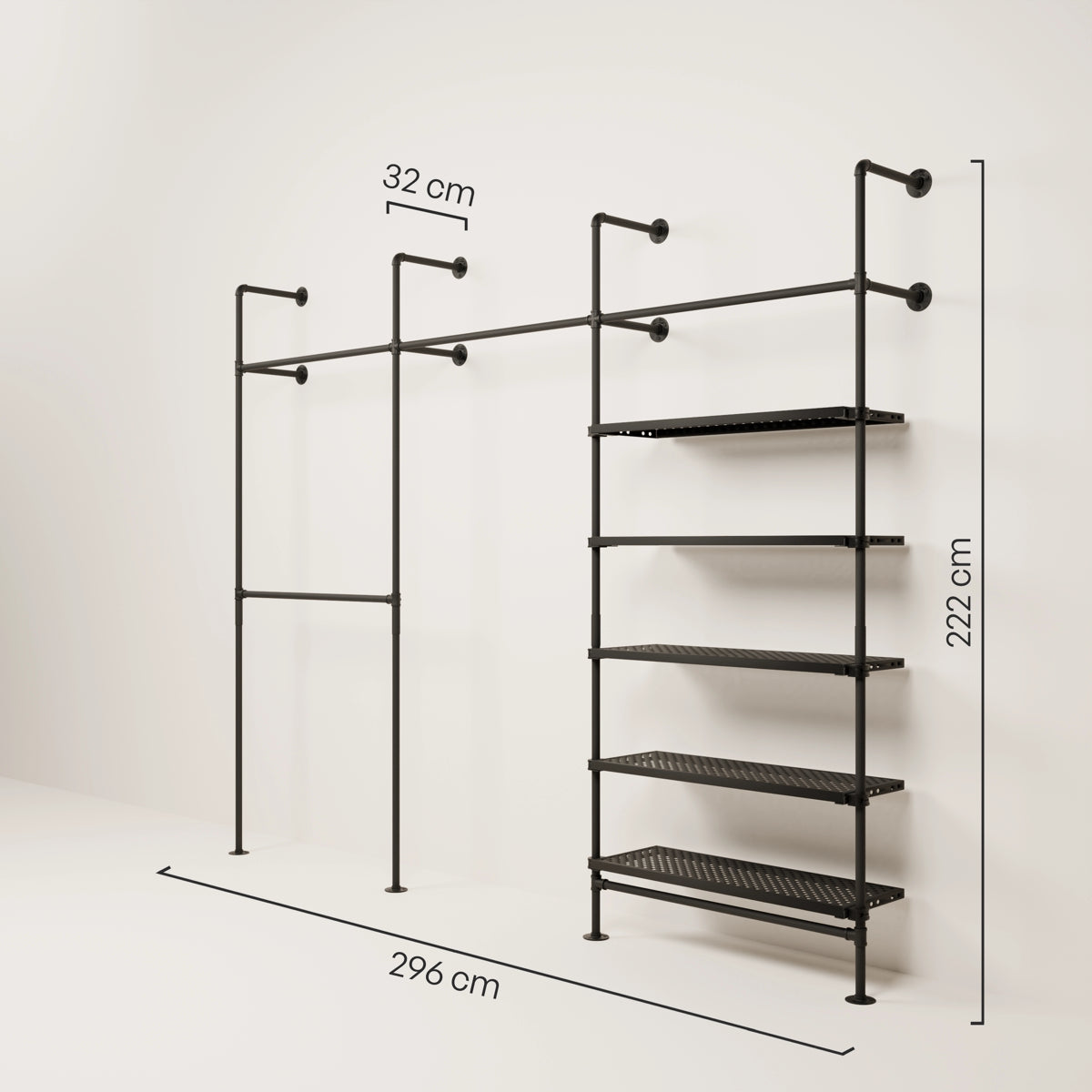 Maße Kleiderschrank begehbar
