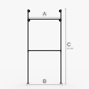 Skreddersydd - KIM I Double – Garderobe Industriell | Industriell design | svarte rør